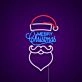 Merry Christmas Santa Neon Sign