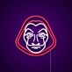 Money Heist Mask Neon Sign
