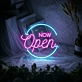 Now Open Round Neon Sign