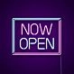 Now Open Square Neon Sign