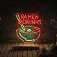 Ramen And Drinks Neon Sign