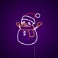 Snowman Neon Sign