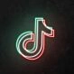 TIKTOK Green and Red Neon Sign