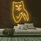 Cat Birdie Neon Sign