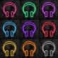 Headphones Neon Sign