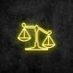 Justice Scale Neon Sign