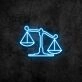 Justice Scale Neon Sign