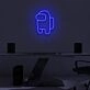 Space Adventure Awaits with Among Us Crewmate Neon Display