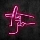 Ninja Hands Neon Sign