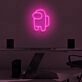 Space Adventure Awaits with Among Us Crewmate Neon Display