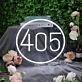 Number 405 Neon Sign