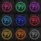 Number 99 Neon Sign