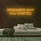 Remember Why You Started Neon Sign