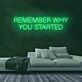 Remember Why You Started Neon Sign