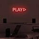 PRESS PLAY" LED Neon Sign