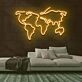 World Map Neon Sign
