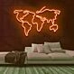 World Map Neon Sign