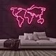 World Map Neon Sign