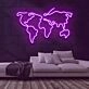 World Map Neon Sign