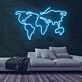 World Map Neon Sign
