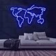 World Map Neon Sign