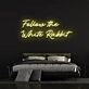 Follow The White Rabbit Neon Sign
