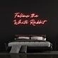 Follow The White Rabbit Neon Sign