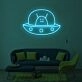 Alien Spaceship Neon Sign