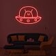 Alien Spaceship Neon Sign