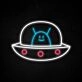 Alien Spaceship Neon Sign