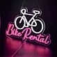 Bike Rental Neon Sign