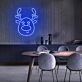 Christmas Deer Head Cute Elk Christmas Neon Sign