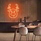 Christmas Deer Head Cute Elk Christmas Neon Sign