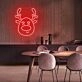 Christmas Deer Head Cute Elk Christmas Neon Sign