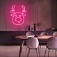 Christmas Deer Head Cute Elk Christmas Neon Sign