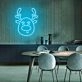 Christmas Deer Head Cute Elk Christmas Neon Sign