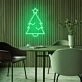 Christmas Green Tree With Star Christmas Neon Sign