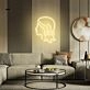 Combing Hair Girl Neon Sign