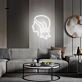 Combing Hair Girl Neon Sign