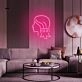 Combing Hair Girl Neon Sign