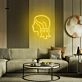 Combing Hair Girl Neon Sign