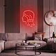 Combing Hair Girl Neon Sign