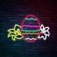 Easter Flowers And Easter Eggs Neon Sign