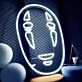Faceless Male Anime Characters Neon Sign