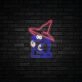 Ghost Wearing A Witch Hat Halloween Neon Sign