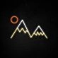 Mountain Peaks Neon Sign