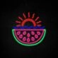 Summer Party With Watermelon Neon Sign