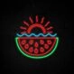 Summer Party With Watermelon Neon Sign