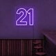 Number 21 Neon Sign