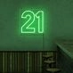 Number 21 Neon Sign